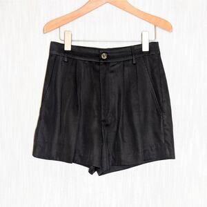 Reformation Black Wide Leg Shorts, size 2